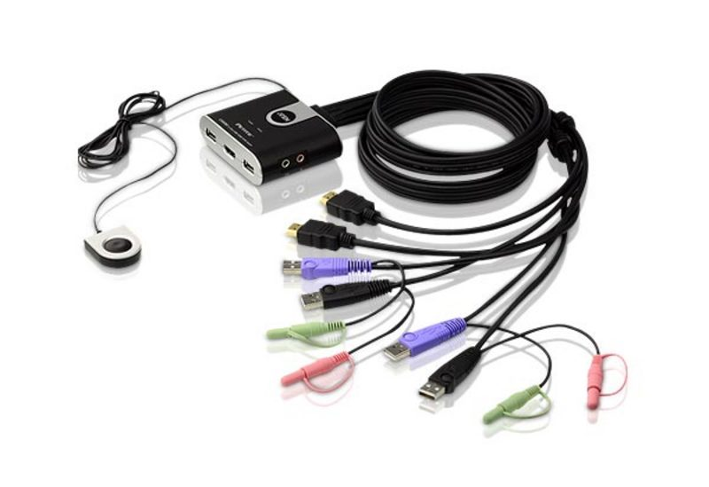 Picture of ATEN KVM Switch 2x KVM 2 X HDMi 4X USB 2x audio Output 2x Jack CS692