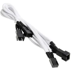Picture of BitFenix 3-Pin 3x 3-Pin Adapter 60cm Sleeved White/Black