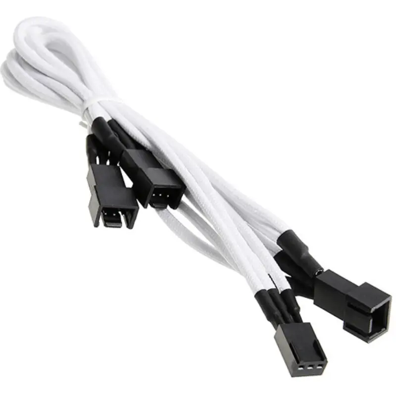 Picture of BitFenix 3-Pin 3x 3-Pin Adapter 60cm Sleeved White/Black