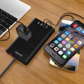 Picture of TapeCom USB Power Strip TP-FA4U6K 2M, 4-Port USB and 6 Sockets with surge