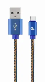 Picture of Gembird Type-C USB cable with metal connectors 1m blue (denim) CC-USB2J-AMCM-1M-BL