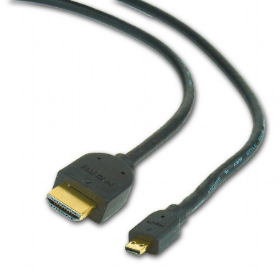 Picture of Gembird HDMI male to micro D-male black cable 1.8m CC-HDMID-6