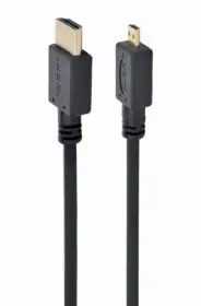 Picture of Gembird HDMI male to micro D-male black cable 1.8m CC-HDMID-6