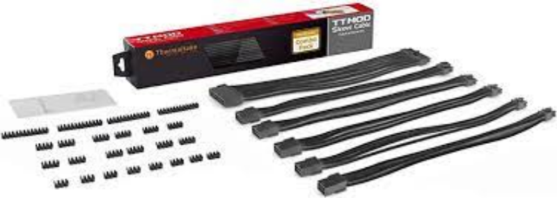 Picture of Thermaltake TTMOD Sleeved PSU Extension Cable Set Black & White
