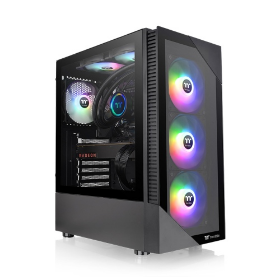 Picture of Thermaltake View 200 TG ARGB SPCC Tempered Glass & 3x120mm Fans ARGB Black PC Case CA-1X3-00M1WN-00