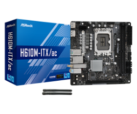 Picture of ASRock H610M-ITX/AC DDR4 Motherboard 90-MXBHL0-A0UAYZ