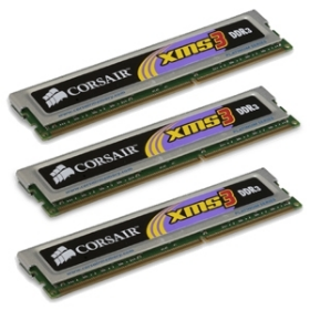 Picture of Corsair XMS3 Classic 3GBKit (3x 1Gb) 1333