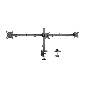 Picture of Gembird Adjustable desk 3-display mounting arm (rotate, tilt, swivel) 17”-27”, up to 7 kg MA-D3-01