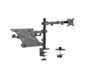 Picture of Gembird adjustable desk mount with Monitor arm up to 27'' & Notebook tray up to 17'' MA-DA-03