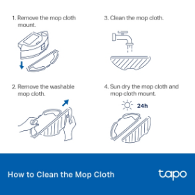 Picture of TP-Link Tapo RVA300 Vacuum Washable Mop Cloth for Tapo RV30 Plus, RV30, RV10 Plus, RV10