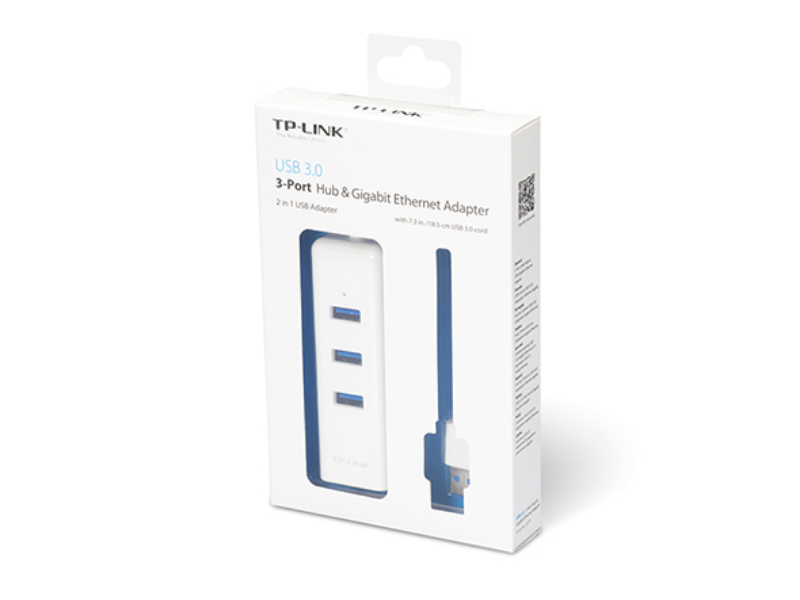 Picture of TP-Link UE330 USB 3.0 to Gbit Ethernet with 3-port USB 3.0 Hub