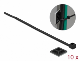 Picture of Delock 18680 Cable Tie Mount 20 x 20 mm  with Cable Tie L 200 x W 2.5 mm black