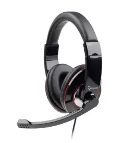 Picture of Gembird Stereo headset, glossy black MHS-001