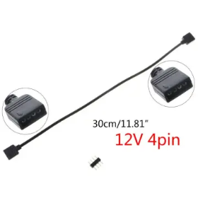 Picture of OEM 12V 4Pin RGB Splitter Connector 1to1 Extension Cable for Fan LED