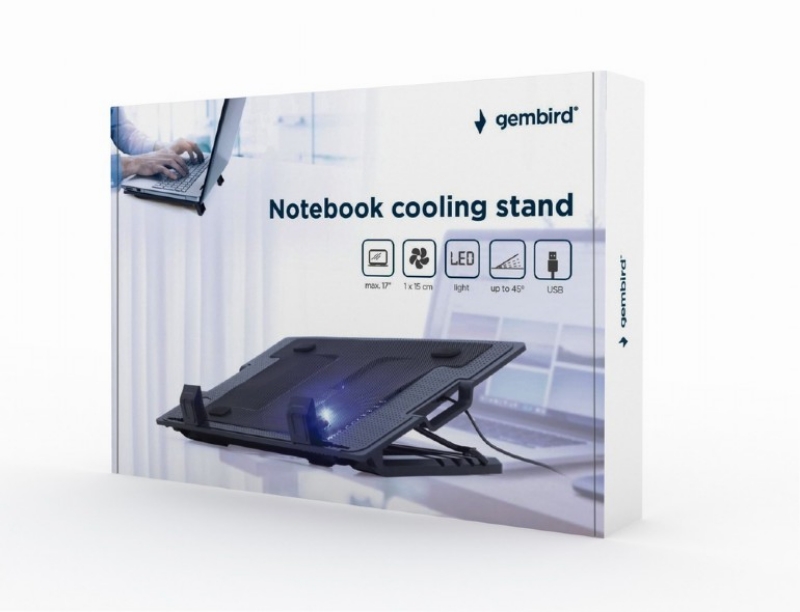 Picture of Gembird Notebook cooling stand with height adjustment NBS-1F17T-01