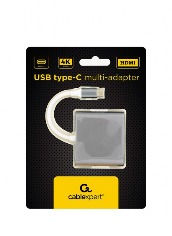 Picture of Gembird USB-C multi adapter, Space Grey  A-CM-HDMIF-02-SG