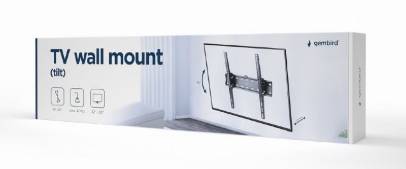 Picture of Gembird TV wall mount (tilt), 32”-55”  WM-55T-02