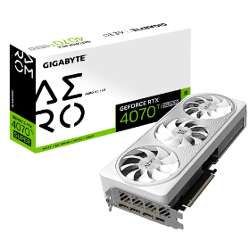 Picture of Gigabyte GeForce RTX4070Ti Super 16GB AERO OC Graphics Card White  GV-N407TSAERO OC-16GD G10