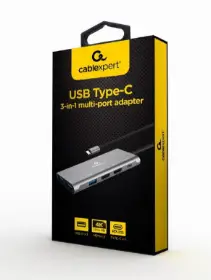 Picture of Gembird USB Type C 3in1 multi-port adapter (USB-C - USB - HDMI) A-CM-COMBO3-01