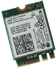 Picture of Intel W/Less 7265 + Bluetooth M.2