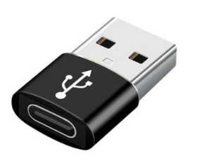 Picture of Gembird USB AM to Type-C female adapter Black A-USB2-AMCF-02