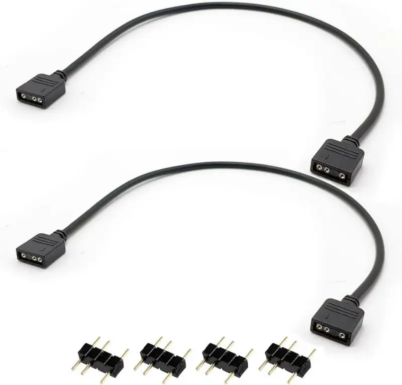 Picture of OEM 5V 3Pin ARGB Connector 1to1 Extension Cable for FAN LED