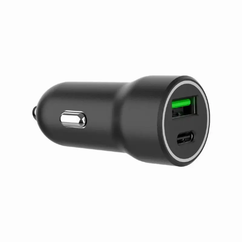 Picture of Gembird 2-port USB car fast charger, Type-C PD, 20 W, black CAR-01