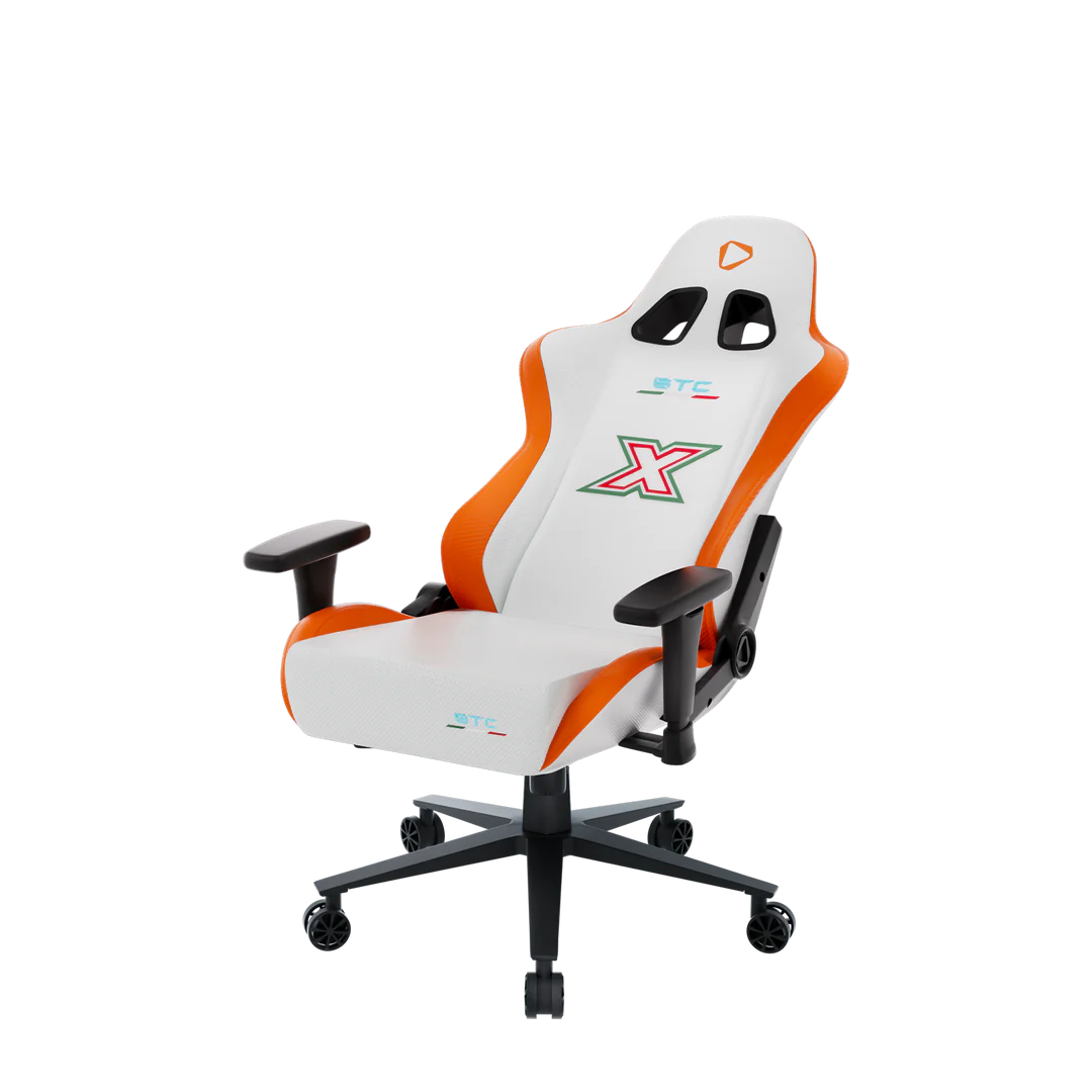 White and orange gaming chair sale