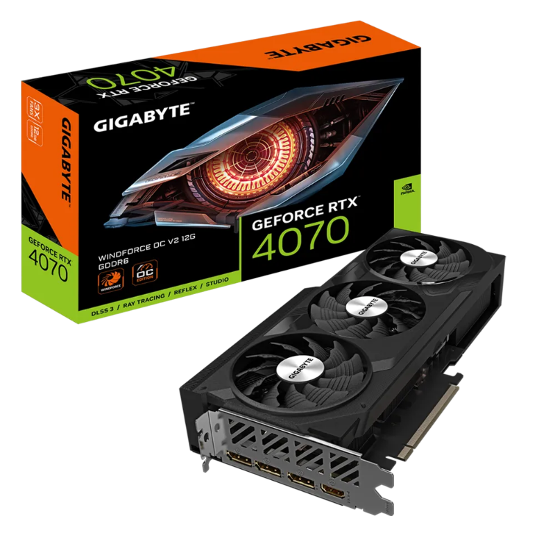 Picture of Gigabyte RTX 4070 Windforce OC 12GB GV-N4070WF3OCV2-12GD G10