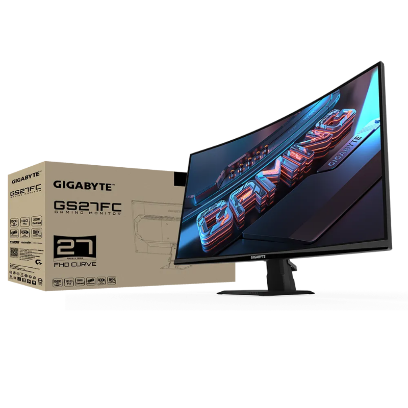 Picture of Gigabyte GS27FC 27'' 180Hz 1ms Curved Gaming Monitor