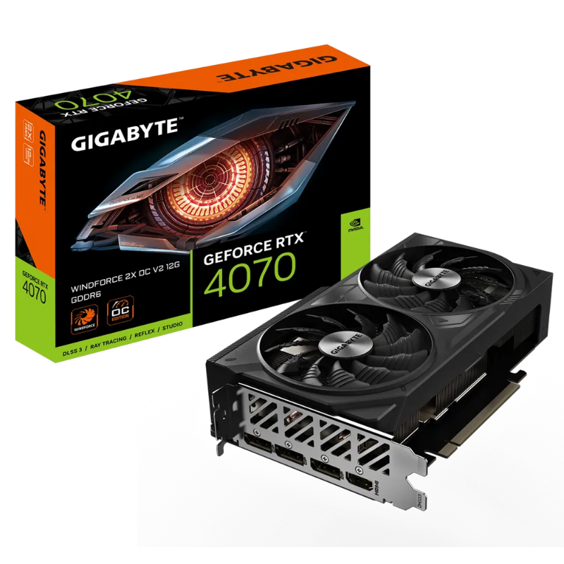 Picture of Gigabyte GeForce RTX™ 4070 WINDFORCE 2X OC V2 12G GV-N4070WF2OCV2-12GD