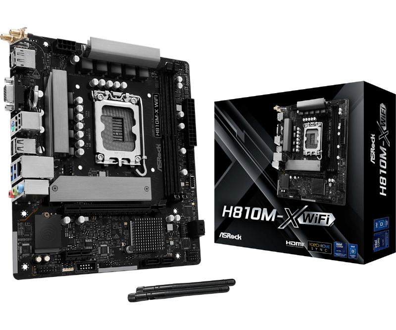 Picture of ASROCK   H810M-X WIFI  INTEL H810/2DDR5/WIFI