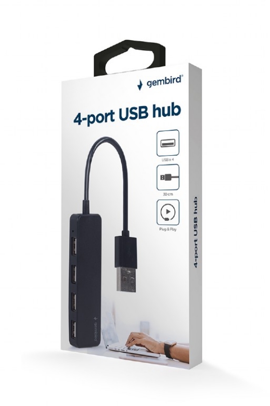 Picture of Gembird 4-port USB hub, black UHB-U2P4-06