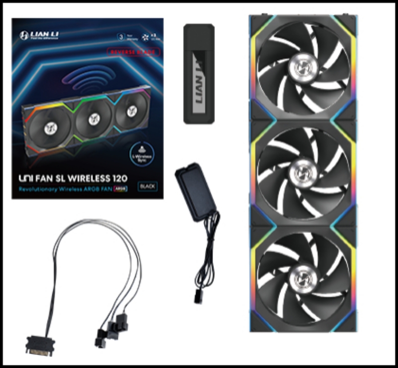 Picture of Lian Li Uni FAN SL Wireless 120 3-Pack Black