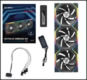 Picture of Lian Li Uni FAN SL Wireless 120 Reverse Blade 3-Pack Black
