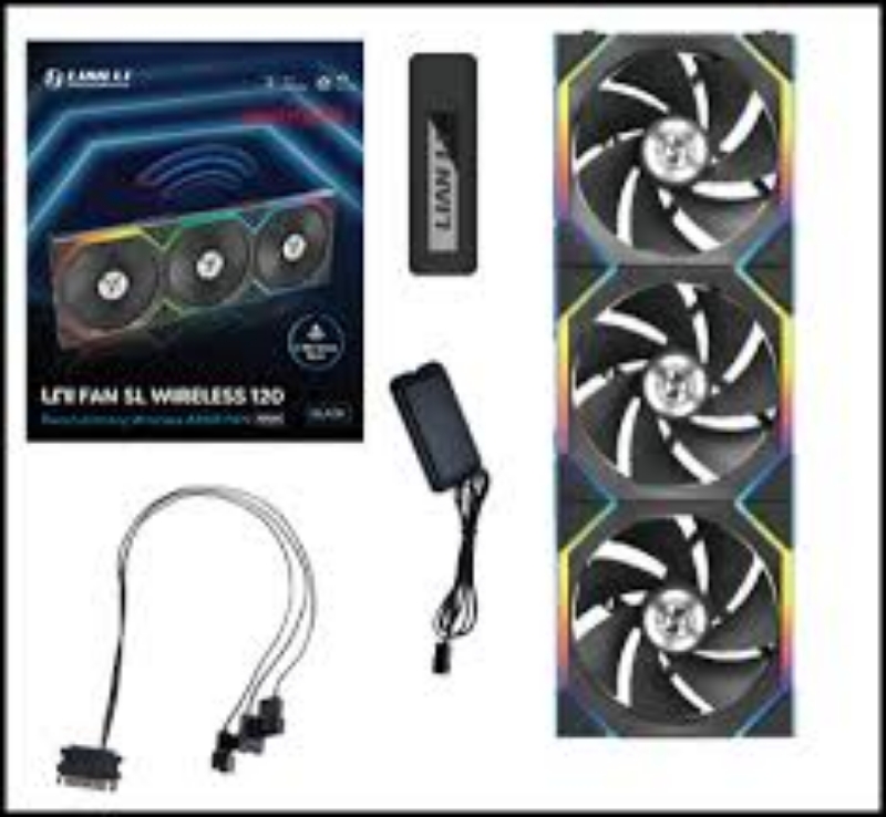 Picture of Lian Li Uni FAN SL Wireless 120 Reverse Blade 3-Pack Black