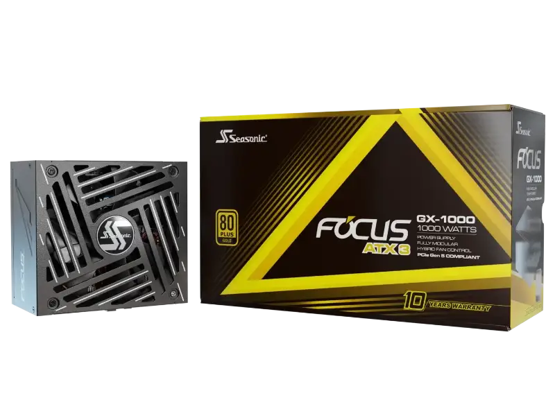 Picture of Seasonic FOCUS GX-1000 Black (ATX 3)   GOLD + SRP-FGX102-A5A32SF