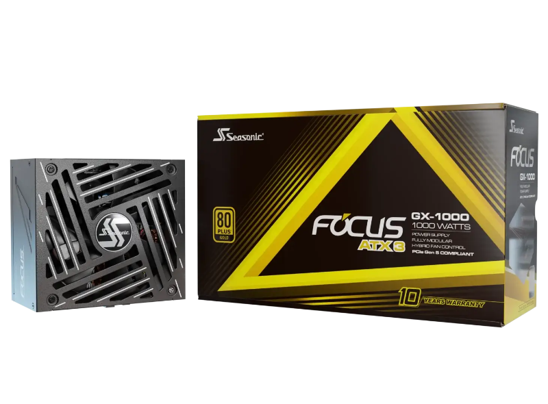 Picture of Seasonic FOCUS GX-1000 Black (ATX 3)   GOLD + SRP-FGX102-A5A32SF