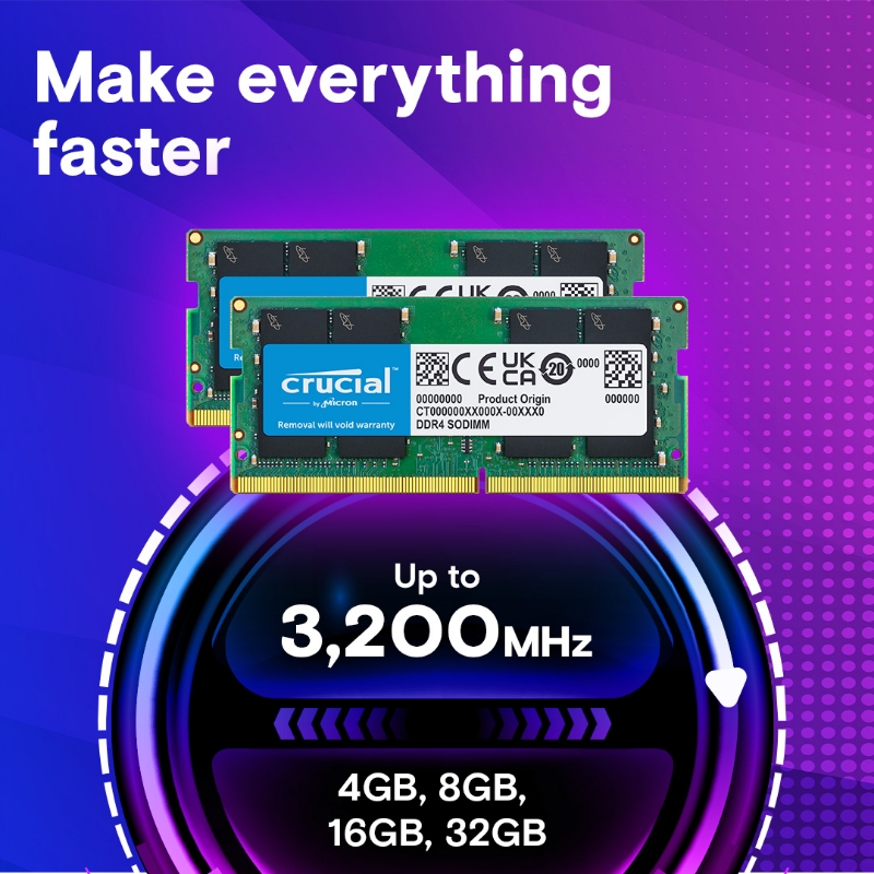 Picture of Crucial 8GB 3200  DDR4   CT8G4DFRA32A