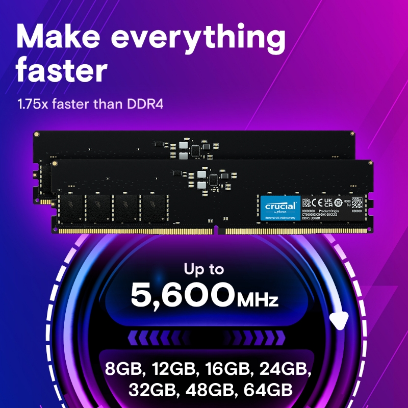 Picture of Crucial 16GB DDR5-5600    CT16G56C46U5