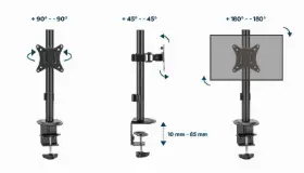 Picture of Gembird  desk mounted single monitor arm 17''-32'' MA-D1-02