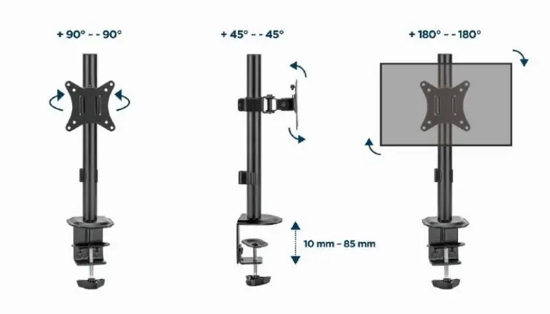 Picture of Gembird  desk mounted single monitor arm 17''-32'' MA-D1-02