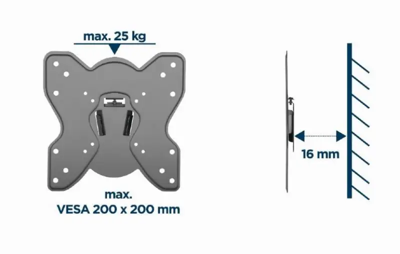 Picture of Gembird TV Wall  Mount 23''-42'' up to  25Kg  WM-42F-03