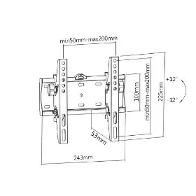 Picture of Gembird TV wall mount (tilt), 23”-42”  WM-42T-02