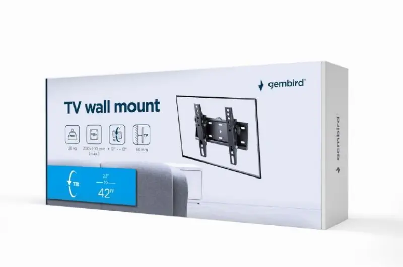 Picture of Gembird TV wall mount (tilt), 23”-42”  WM-42T-02