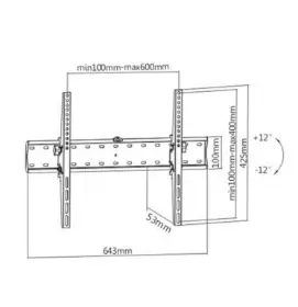Picture of Gembird TV wall mount (tilt), 37”-70”  WM-70T-02