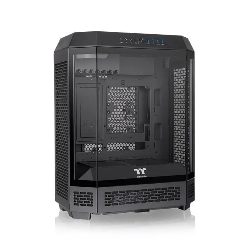 Picture of Thermaltake The Tower 600  Black, SPCC steel 3 tempered‑glass panels 2X CT140 Fan