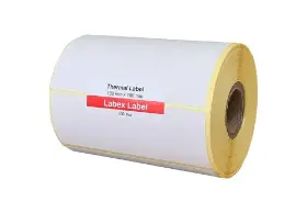 Picture of OEM Self adhesive 100mm*100mm x700 labels /Roll. Core 25.4mm Direct Thermal Labels