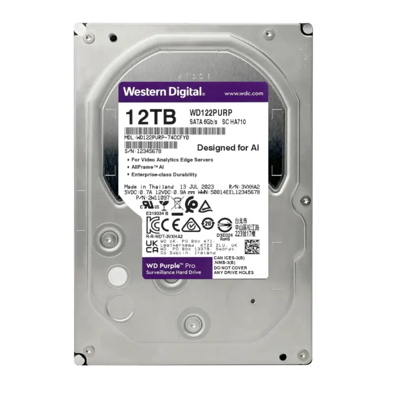 Picture of WD Purple Pro WD122PURP 12TB (Surveillance)