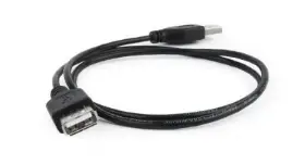 Picture of Gembird USB 2.0 extension cable, 0.75 m, black   CC-USB2-AMAF-75CM/300-BK